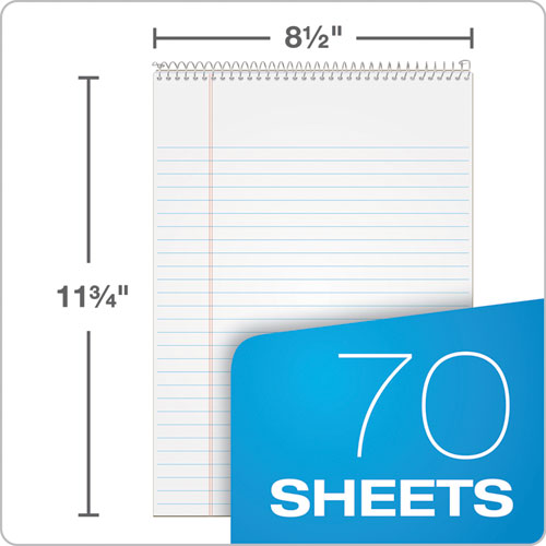 TOPS™ Docket Ruled Wirebound Pad With Cover, Wide-legal Rule, Blue Cover, 70 White 8.5 X 11.75 Sheets freeshipping - TVN Wholesale
