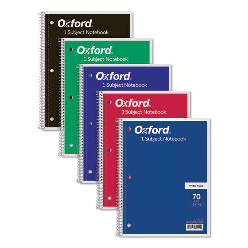 Oxford™ Coil-lock Wirebound Notebooks, 3-hole Punched, 1 Subject, Wide-legal Rule, Randomly Assorted Covers, 10.5 X 8, 70 Sheets freeshipping - TVN Wholesale