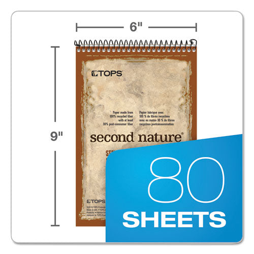 TOPS™ Second Nature Recycled Notepads, Gregg Rule, Brown Cover, 80 White 6 X 9 Sheets freeshipping - TVN Wholesale