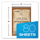 TOPS™ Second Nature Recycled Notepads, Gregg Rule, Brown Cover, 80 White 6 X 9 Sheets freeshipping - TVN Wholesale