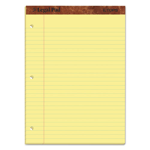 TOPS™ "the Legal Pad" Ruled Perforated Pads, Wide-legal Rule, 50 Canary-yellow 8.5 X 11.75 Sheets, Dozen freeshipping - TVN Wholesale