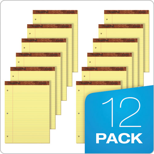 TOPS™ "the Legal Pad" Ruled Perforated Pads, Wide-legal Rule, 50 Canary-yellow 8.5 X 11.75 Sheets, Dozen freeshipping - TVN Wholesale