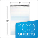 TOPS™ Docket Gold Steno Pads, Gregg Rule, Frosted White Cover, 100 White (heavyweight 20 Lb) 6 X 9 Sheets freeshipping - TVN Wholesale