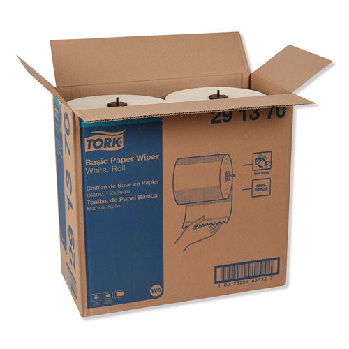 Tork® Basic Paper Wiper Roll Towel, 7.68" X 1150 Ft, White, 4 Rolls-carton freeshipping - TVN Wholesale