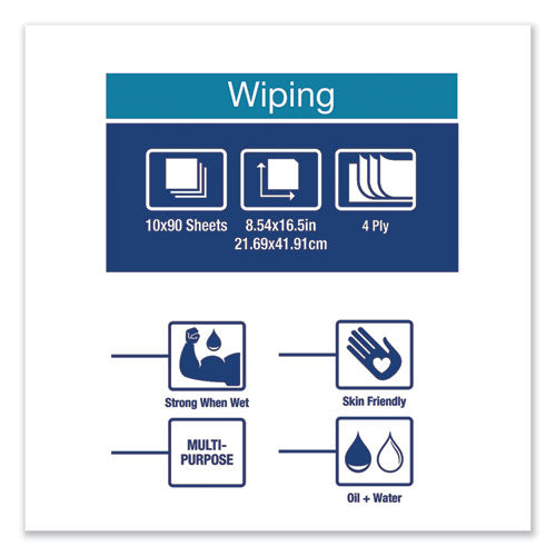 Tork® Industrial Paper Wiper, 4-ply, 8.54 X 16.5, Blue, 90 Towels-box, 10 Box-carton freeshipping - TVN Wholesale