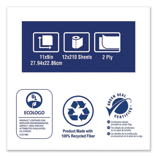 Tork® Universal Perforated Kitchen Towel Roll, 2-ply, 11 X 9, Natural, 210-roll,12 Rolls-carton freeshipping - TVN Wholesale