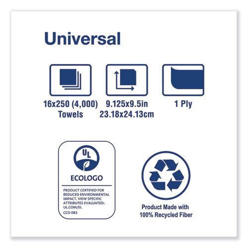 Tork® Universal Multifold Hand Towel, 9.13 X 9.5, Natural, 250-pack,16 Packs-carton freeshipping - TVN Wholesale