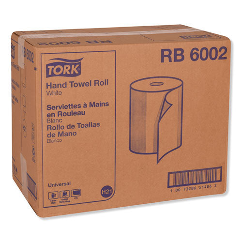 Tork® Universal Hand Towel Roll, 7.88" X 600 Ft, White, 12 Rolls-carton freeshipping - TVN Wholesale