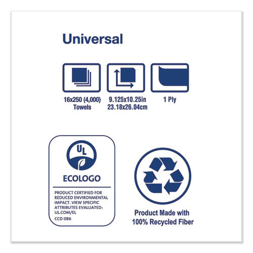 Tork® Universal Singlefold Hand Towel, 9.13 X 10.25, White, 250-pack,16 Packs-carton freeshipping - TVN Wholesale