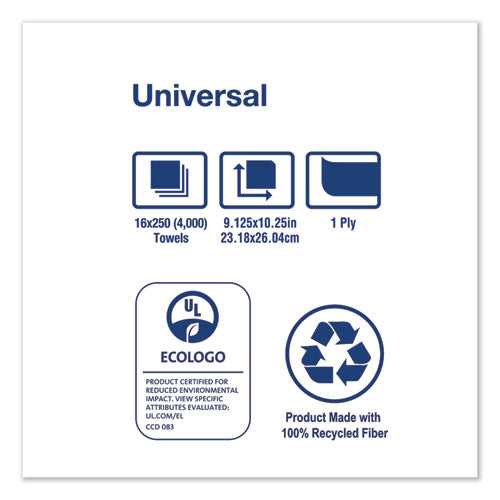 Tork® Universal Singlefold Hand Towel, 9.13 X 10.25, Natural, 250-pack, 16 Packs-carton freeshipping - TVN Wholesale
