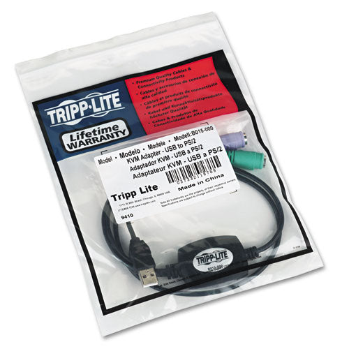 Tripp Lite Usb To Ps-2 Adapter For Keyboard And Mouse, Usb-a Male To 2 X Ps-2 Female, 18" freeshipping - TVN Wholesale