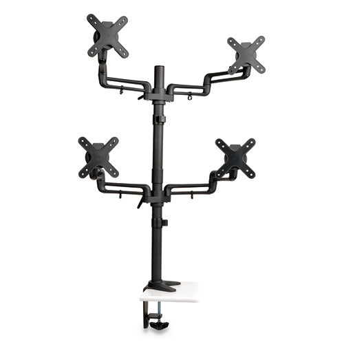 Tripp Lite Quad Monitor Mount, For 13" To 27" Monitors, 360 Deg Rotation, +15 Deg--15 Deg Tilt, 180 Deg Pan, Black, Supports 22 Lb freeshipping - TVN Wholesale