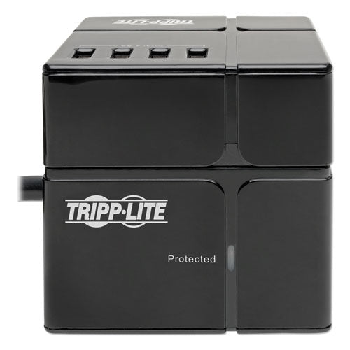 Tripp Lite Three-outlet Power Cube Surge Protector With Six Usb-a Ports, 6 Ft Cord, 540 Joules, Black freeshipping - TVN Wholesale