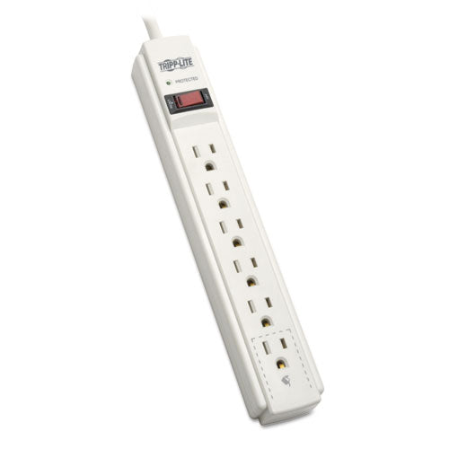Tripp Lite Protect It! Surge Protector, 6 Outlets, 6 Ft Cord, 790 Joules, Light Gray freeshipping - TVN Wholesale