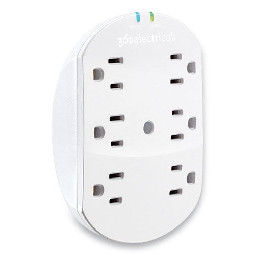360 Electrical Loft Surge Protector, 6 Ac Outlets, 900 J, White freeshipping - TVN Wholesale