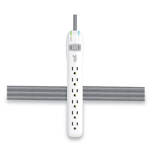 360 Electrical Habitat 6-outlet Surge Protector, 6 Ft Cord, Tungsten freeshipping - TVN Wholesale