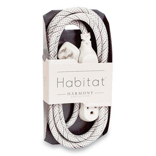 360 Electrical Habitat Accent Collection Braided Ac Extension Cord, 8 Ft, 13 A, French Gray freeshipping - TVN Wholesale