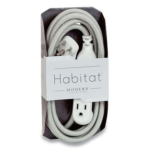 360 Electrical Habitat Accent Collection Braided Ac Extension Cord, 8 Ft, 13 A, Tungsten freeshipping - TVN Wholesale