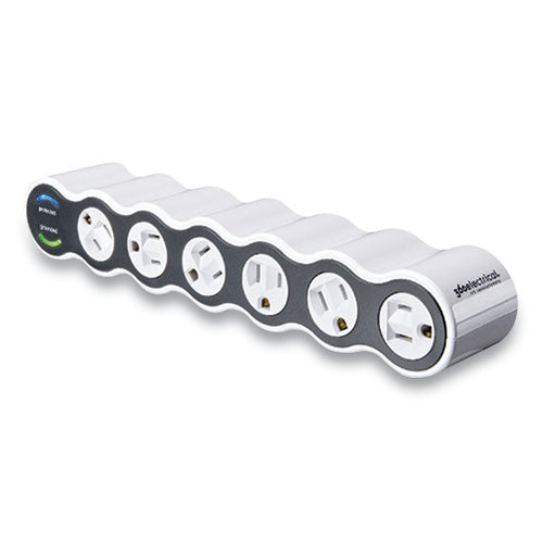360 Electrical Powercurve Surge Protector, 6 Ac Outlets, 4 Ft Cord, 1080 J, White-black freeshipping - TVN Wholesale