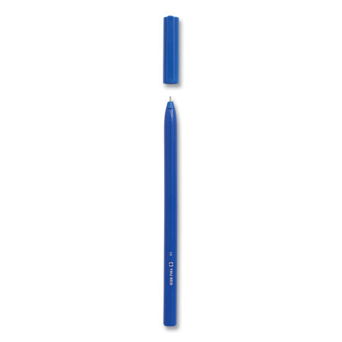 TRU RED™ Ballpoint Pen, Stick, Medium 1 Mm, Blue Ink, Blue Barrel, Dozen freeshipping - TVN Wholesale