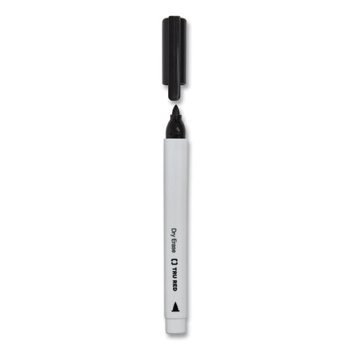 TRU RED™ Dry Erase Marker, Pen-style, Fine Bullet Tip, Black, 36-pack freeshipping - TVN Wholesale