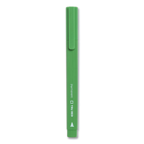 TRU RED™ Permanent Marker, Pen-style, Fine Bullet Tip, Green, Dozen freeshipping - TVN Wholesale