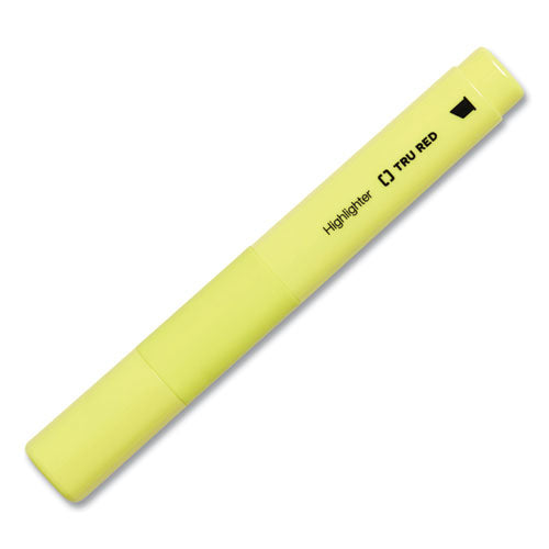 TRU RED™ Pen Style Chisel Tip Highlighter, Yellow Ink, Chisel Tip, Yellow Barrel, 36-pack freeshipping - TVN Wholesale
