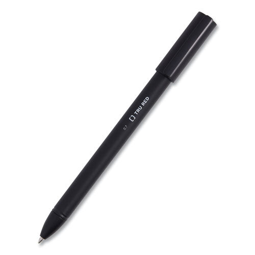 TRU RED™ Quick Dry Gel Pen, Stick, Medium 0.7 Mm, Black Ink, Black Barrel, 24-pack freeshipping - TVN Wholesale