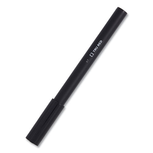TRU RED™ Quick Dry Gel Pen, Stick, Medium 0.7 Mm, Black Ink, Black Barrel, 24-pack freeshipping - TVN Wholesale