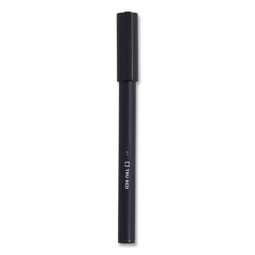 TRU RED™ Quick Dry Gel Pen, Stick, Medium 0.7 Mm, Black Ink, Black Barrel, 24-pack freeshipping - TVN Wholesale