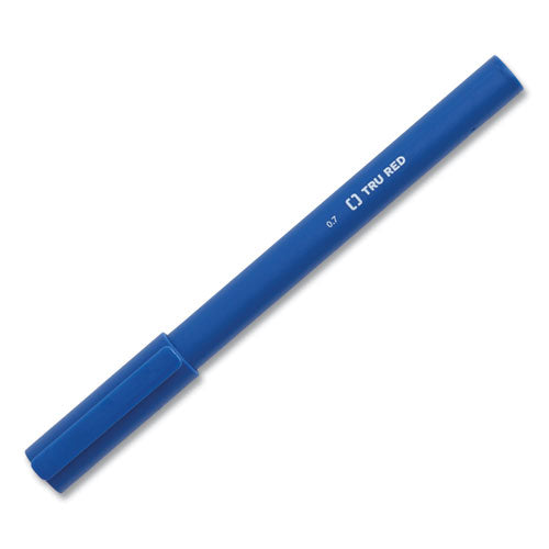 TRU RED™ Quick Dry Gel Pen, Stick, Medium 0.7 Mm, Blue Ink, Blue Barrel, 24-pack freeshipping - TVN Wholesale