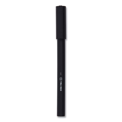 TRU RED™ Quick Dry Gel Pen, Stick, Fine 0.5 Mm, Black Ink, Black Barrel, 24-pack freeshipping - TVN Wholesale