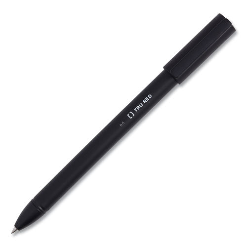 TRU RED™ Quick Dry Gel Pen, Stick, Fine 0.5 Mm, Black Ink, Black Barrel, 24-pack freeshipping - TVN Wholesale