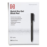 TRU RED™ Quick Dry Gel Pen, Stick, Fine 0.5 Mm, Black Ink, Black Barrel, 24-pack freeshipping - TVN Wholesale
