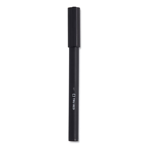 TRU RED™ Quick Dry Gel Pen, Stick, Medium 0.7 Mm, Black Ink, Black Barrel, 5-pack freeshipping - TVN Wholesale