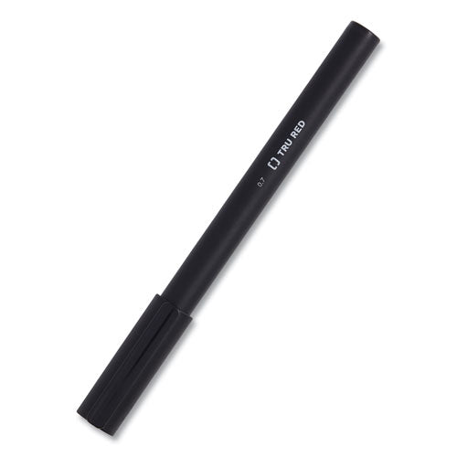 TRU RED™ Quick Dry Gel Pen, Stick, Medium 0.7 Mm, Black Ink, Black Barrel, 5-pack freeshipping - TVN Wholesale