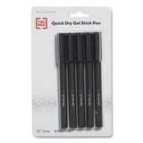 TRU RED™ Quick Dry Gel Pen, Stick, Medium 0.7 Mm, Black Ink, Black Barrel, 5-pack freeshipping - TVN Wholesale