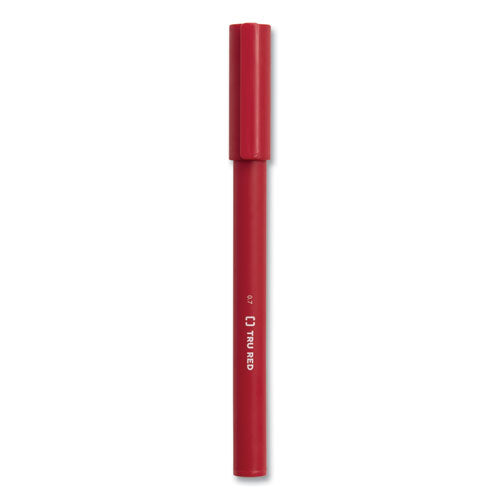 TRU RED™ Quick Dry Gel Pen, Stick, Medium 0.7 Mm, Red Ink, Red Barrel, Dozen freeshipping - TVN Wholesale
