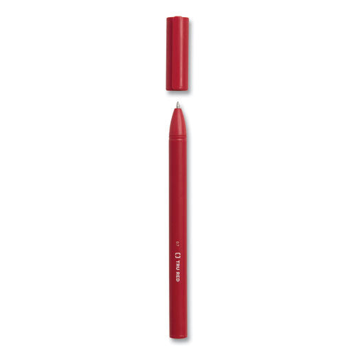 TRU RED™ Quick Dry Gel Pen, Stick, Medium 0.7 Mm, Red Ink, Red Barrel, Dozen freeshipping - TVN Wholesale