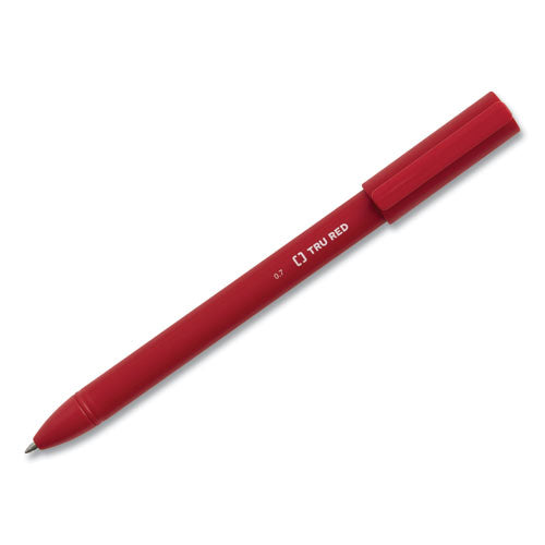 TRU RED™ Quick Dry Gel Pen, Stick, Medium 0.7 Mm, Red Ink, Red Barrel, Dozen freeshipping - TVN Wholesale