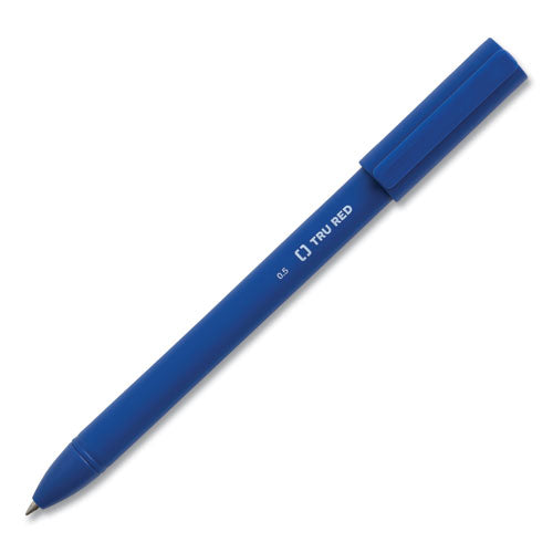 TRU RED™ Quick Dry Gel Pen, Stick, Fine 0.5 Mm, Blue Ink, Blue Barrel, Dozen freeshipping - TVN Wholesale