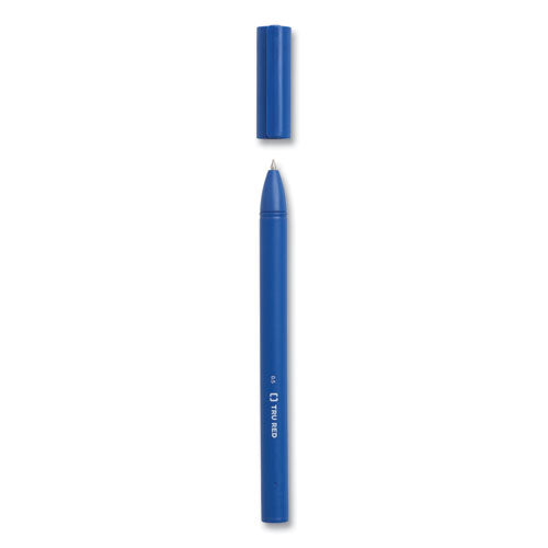 TRU RED™ Quick Dry Gel Pen, Stick, Fine 0.5 Mm, Blue Ink, Blue Barrel, Dozen freeshipping - TVN Wholesale