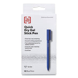 TRU RED™ Quick Dry Gel Pen, Stick, Fine 0.5 Mm, Blue Ink, Blue Barrel, Dozen freeshipping - TVN Wholesale