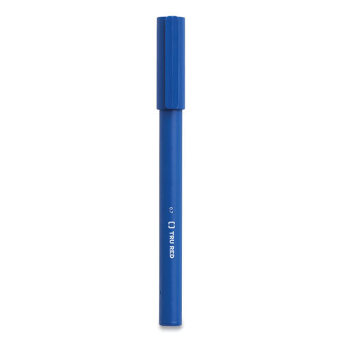 TRU RED™ Quick Dry Gel Pen, Stick, Medium 0.7 Mm, Blue Ink, Blue Barrel, 5-pack freeshipping - TVN Wholesale