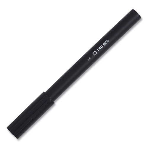 TRU RED™ Quick Dry Gel Pen, Stick, Fine 0.5 Mm, Black Ink, Black Barrel, Dozen freeshipping - TVN Wholesale
