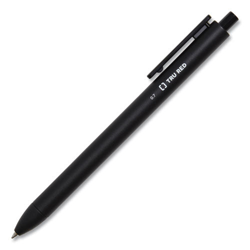 TRU RED™ Quick Dry Gel Pen, Stick, Fine 0.5 Mm, Black Ink, Black Barrel, Dozen freeshipping - TVN Wholesale