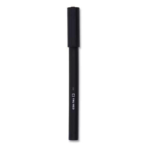 TRU RED™ Quick Dry Gel Pen, Stick, Fine 0.5 Mm, Black Ink, Black Barrel, Dozen freeshipping - TVN Wholesale