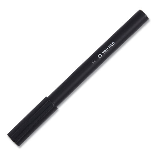 TRU RED™ Quick Dry Gel Pen, Stick, Fine 0.5 Mm, Black Ink, Black Barrel, 5-pack freeshipping - TVN Wholesale