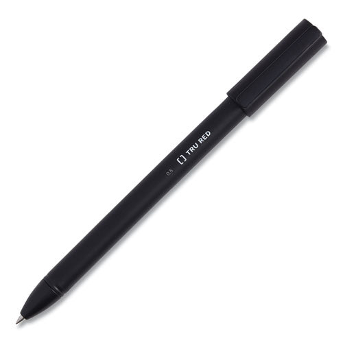 TRU RED™ Quick Dry Gel Pen, Stick, Fine 0.5 Mm, Black Ink, Black Barrel, 5-pack freeshipping - TVN Wholesale