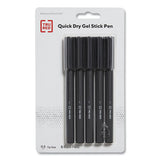 TRU RED™ Quick Dry Gel Pen, Stick, Fine 0.5 Mm, Black Ink, Black Barrel, 5-pack freeshipping - TVN Wholesale